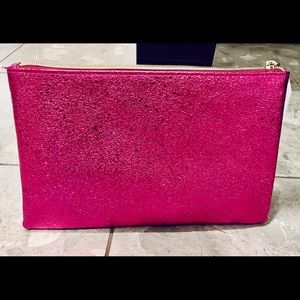 Pink cosmetic pouch